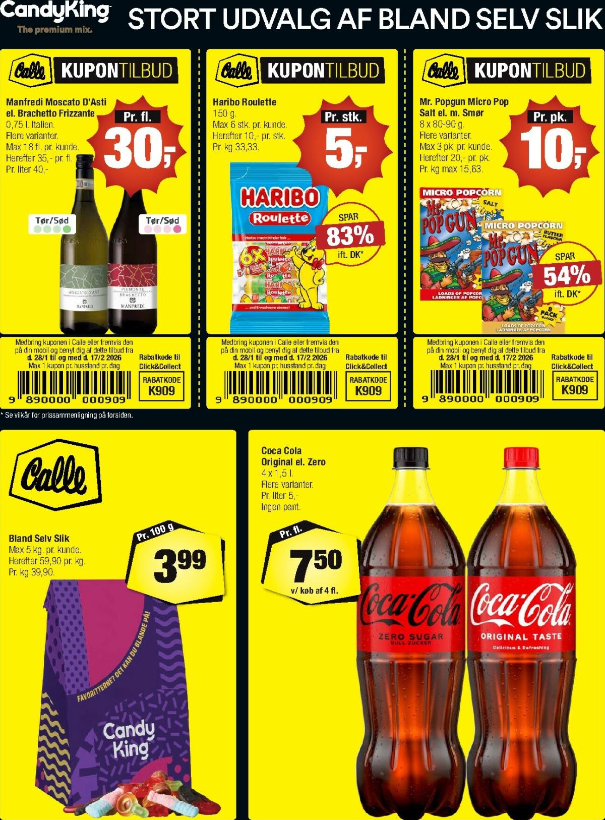 Calle - Danske kupontilbud tilbudsavis gyldig fra 28.01. til 17.02.
