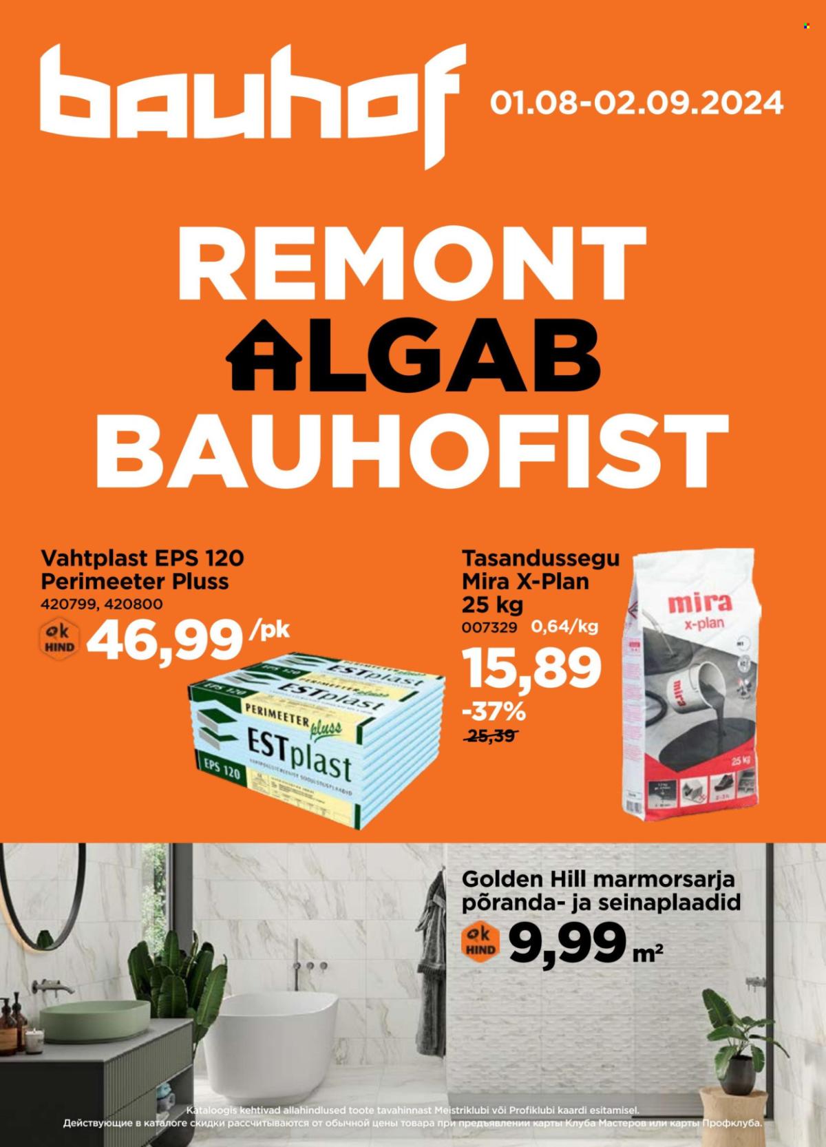 Bauhof kliendileht - Remont Lgab Bauhofist (1.08 - 2.09.2024)