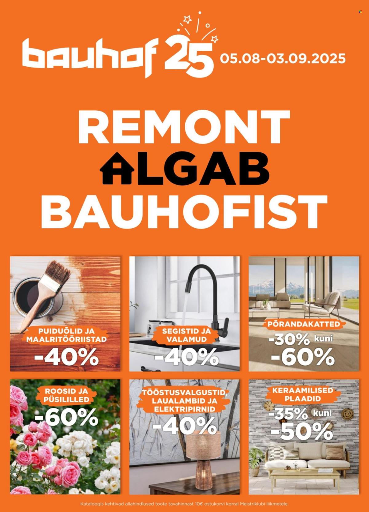 Bauhof kliendileht - Kataloogipakkumised (5.08 - 3.09.2025)