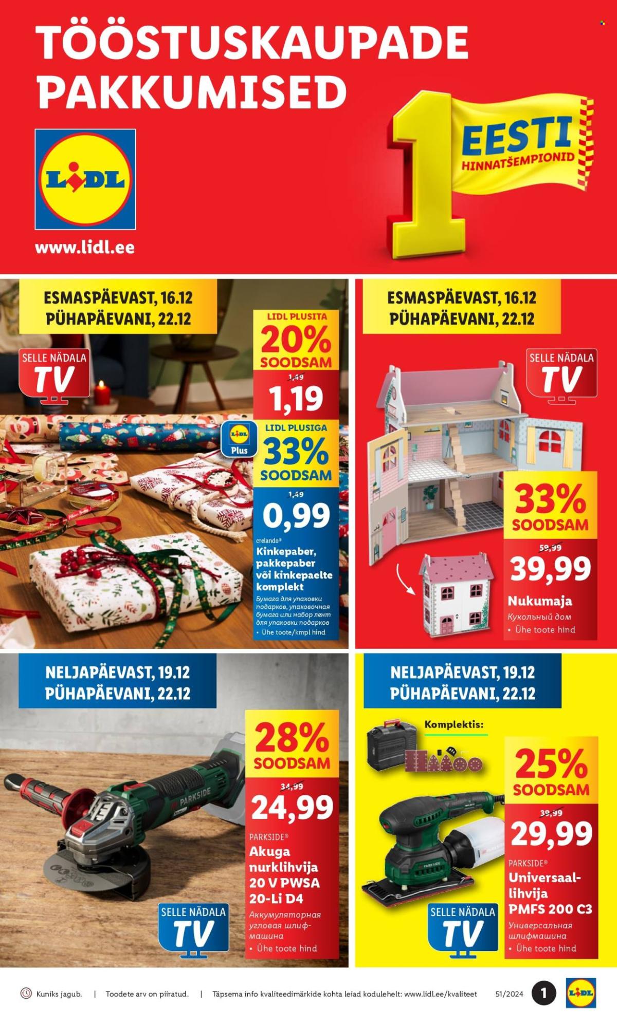 Lidl kliendileht - Tööstuskaupade pakkumised (16.12 - 22.12.2024)