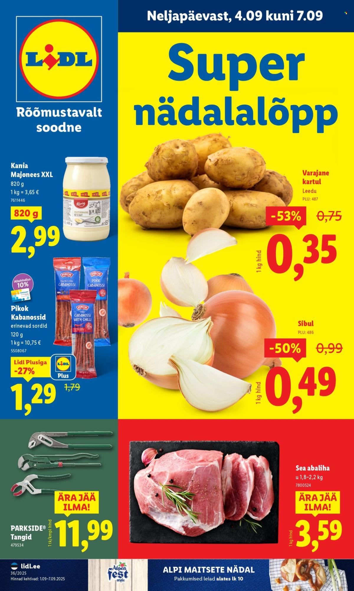 Lidl kliendileht - Nädalalõpu pakkumised (4.09 - 7.09.2025)