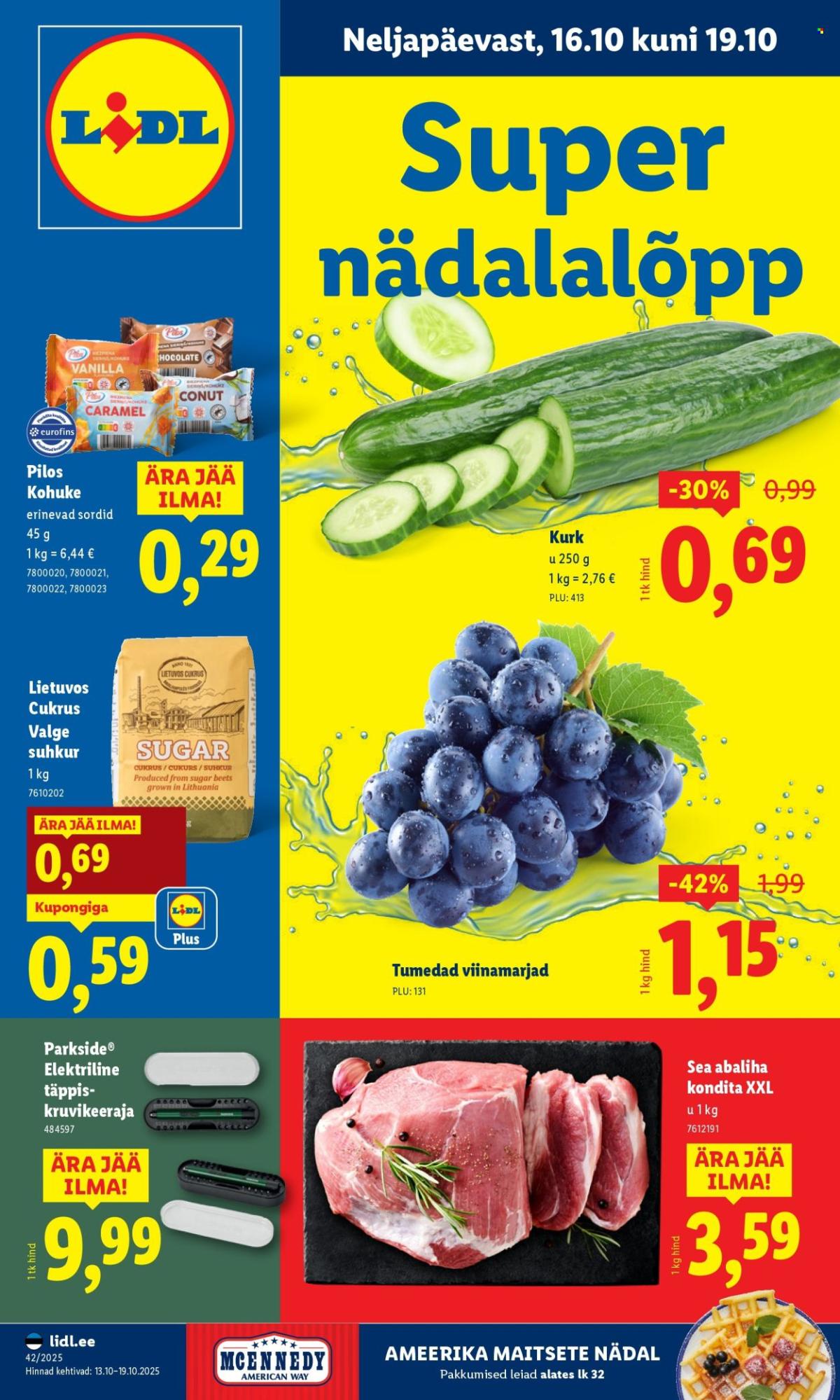 Lidl kliendileht - Nädalalõpu pakkumised (16.10 - 19.10.2025)