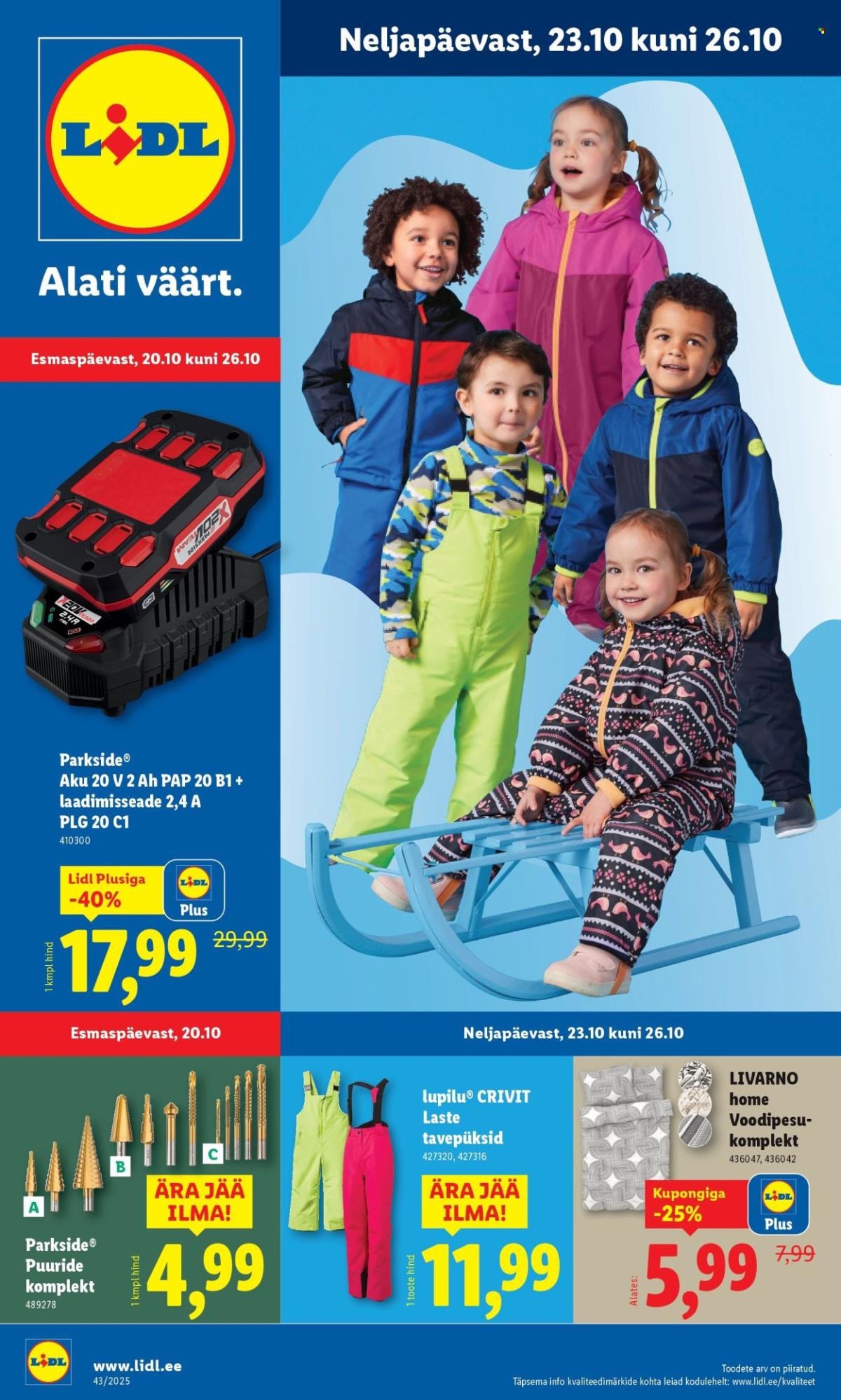 Lidl kliendileht - Tööstuskaupade pakkumised (20.10 - 26.10.2025)