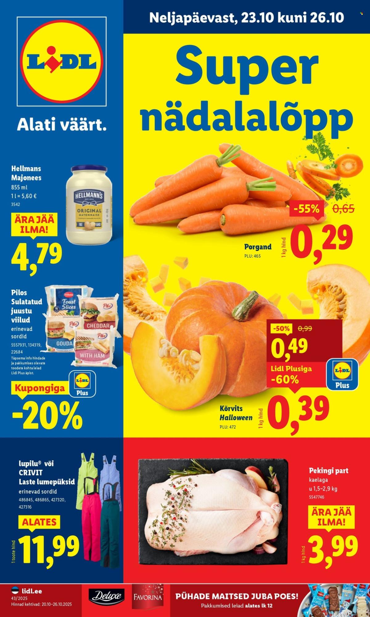 Lidl kliendileht - Nädalalõpu pakkumised (23.10 - 26.10.2025)