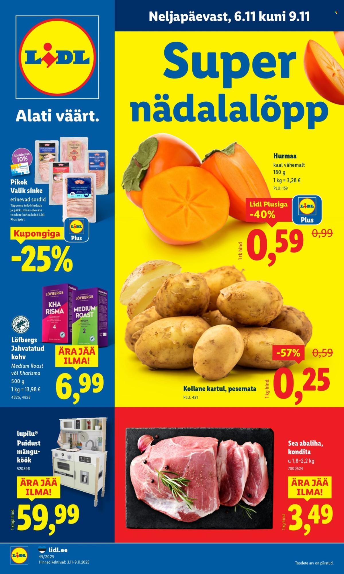 Lidl kliendileht - Nädalalõpu pakkumised (6.11 - 9.11.2025)