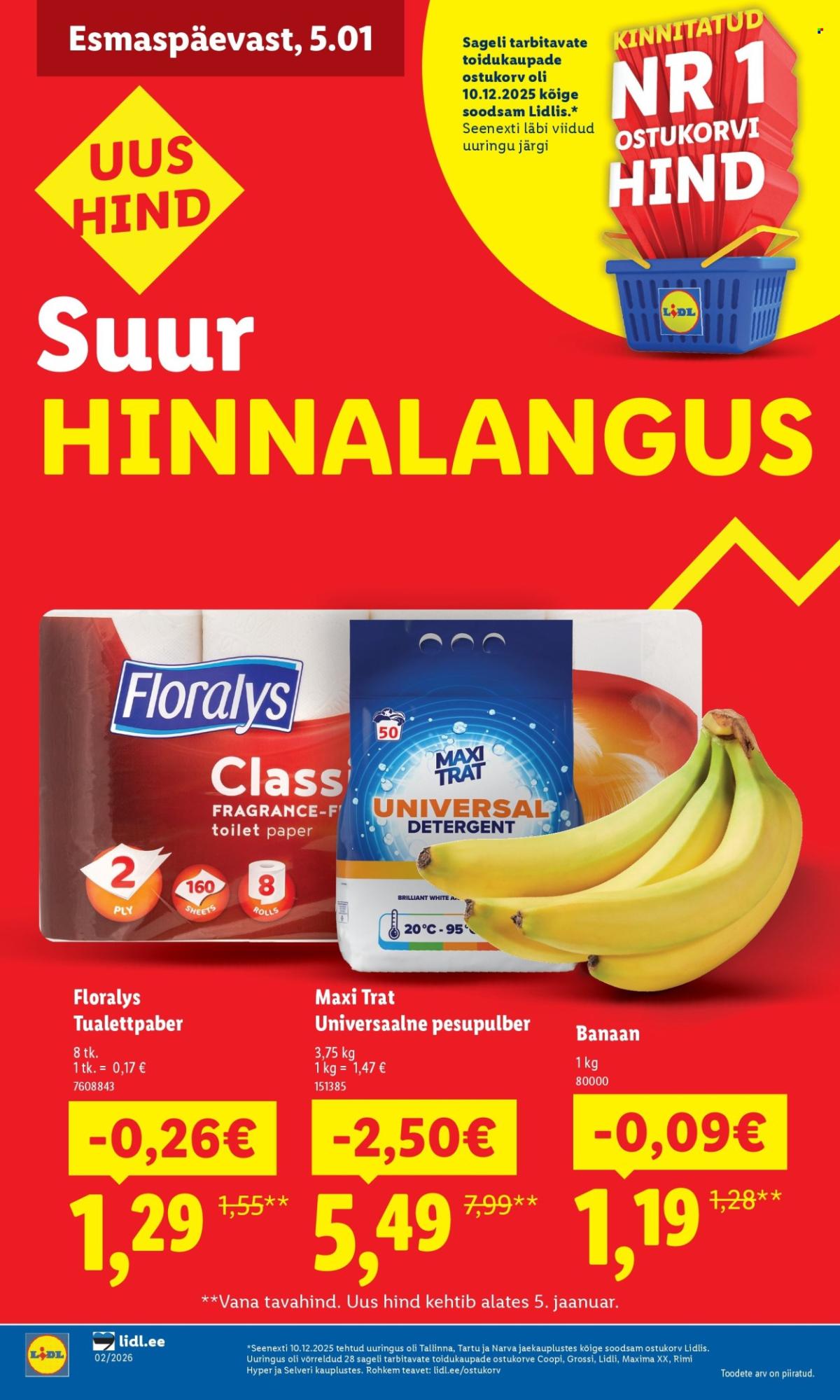 Lidl kliendileht - Suur hinnalangus (5.01 - 10.01.2026)