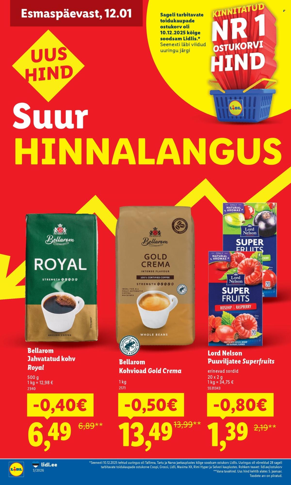 Lidl kliendileht - Suur hinnalangus Alates (12.01 - 18.01.2026)