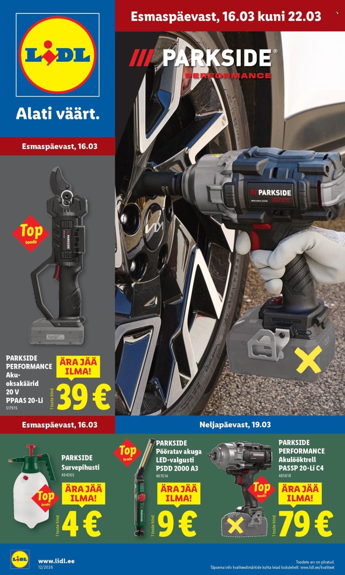 Lidl kliendileht - Tööstuskaupade pakkumised (16.03 - 22.03.2026)