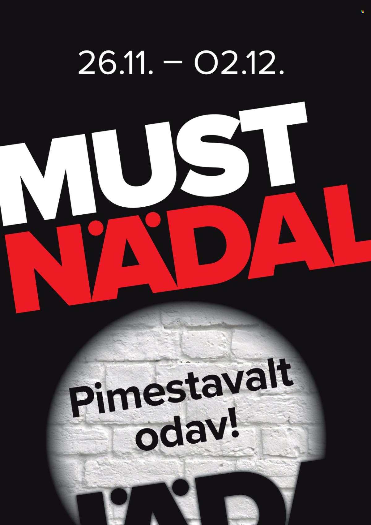 Maxima kliendileht - Musta nädala pakkumised (26.11 - 2.12.2024)