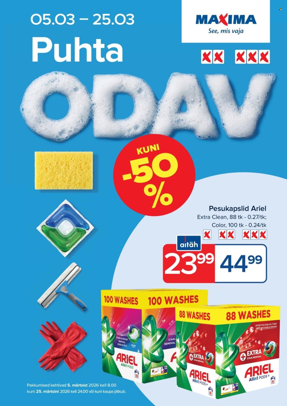 Maxima kliendileht - Puhastuspäevad (5.03 - 25.03.2026)