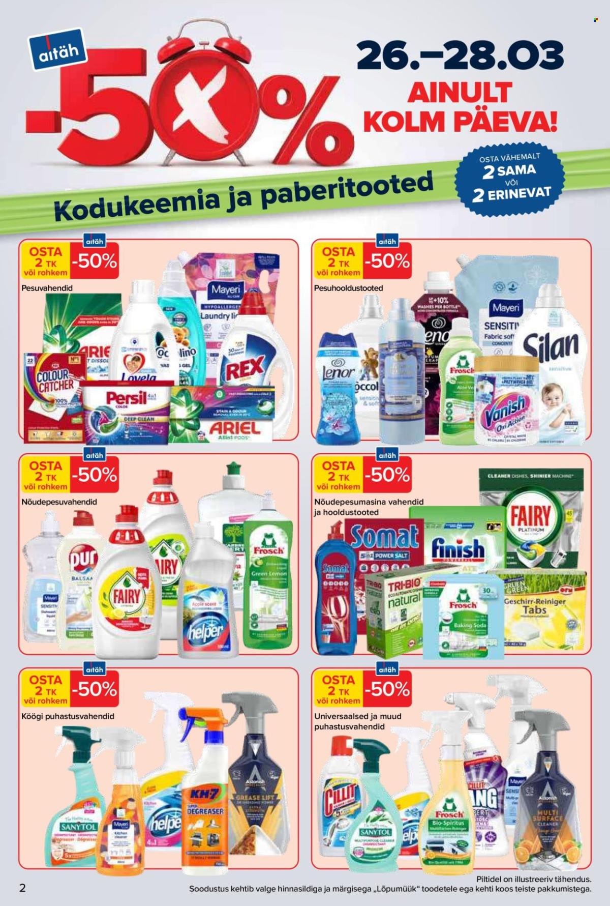 Maxima kliendileht - -50% kodukeemia ja paberitooted (26.03 - 28.03.2026)