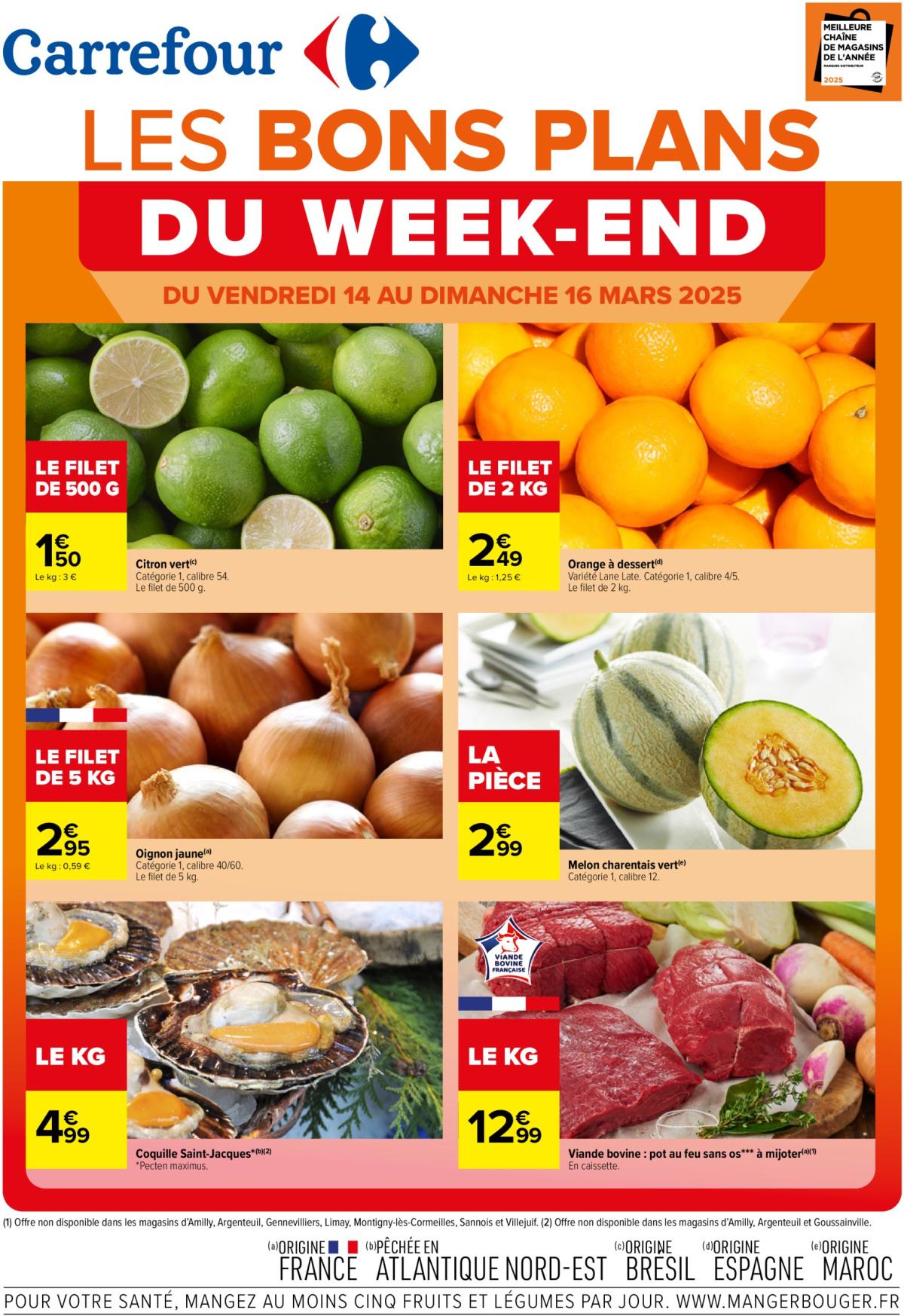Catalogue Carrefour - Les Bons Plans du Week-end valable dès 14/03 - 16/03