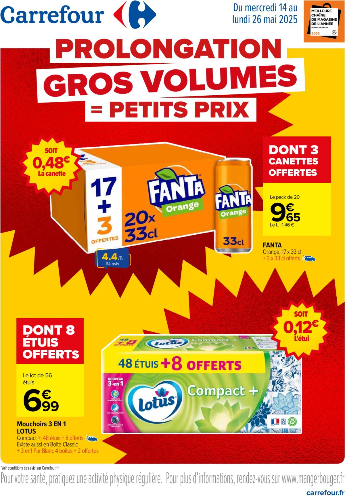 Catalogue Carrefour - Gros volumes, petits prix valable dès 14/05 - 26/05