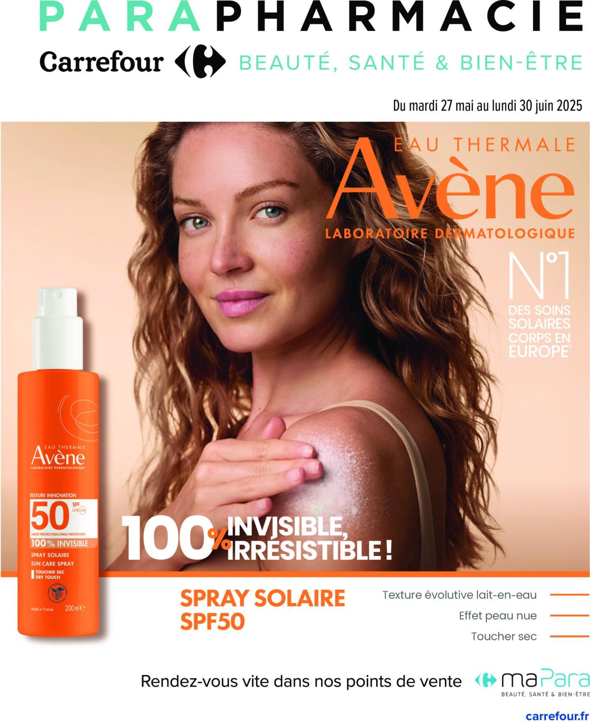 Catalogue Carrefour - Parapharmacie valable dès 27/05 - 30/06
