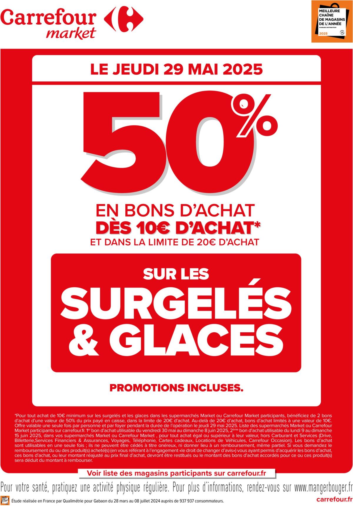 Catalogue Carrefour - Bon d'achat sur les surgeles et glaces valable dès 29/05 - 29/05