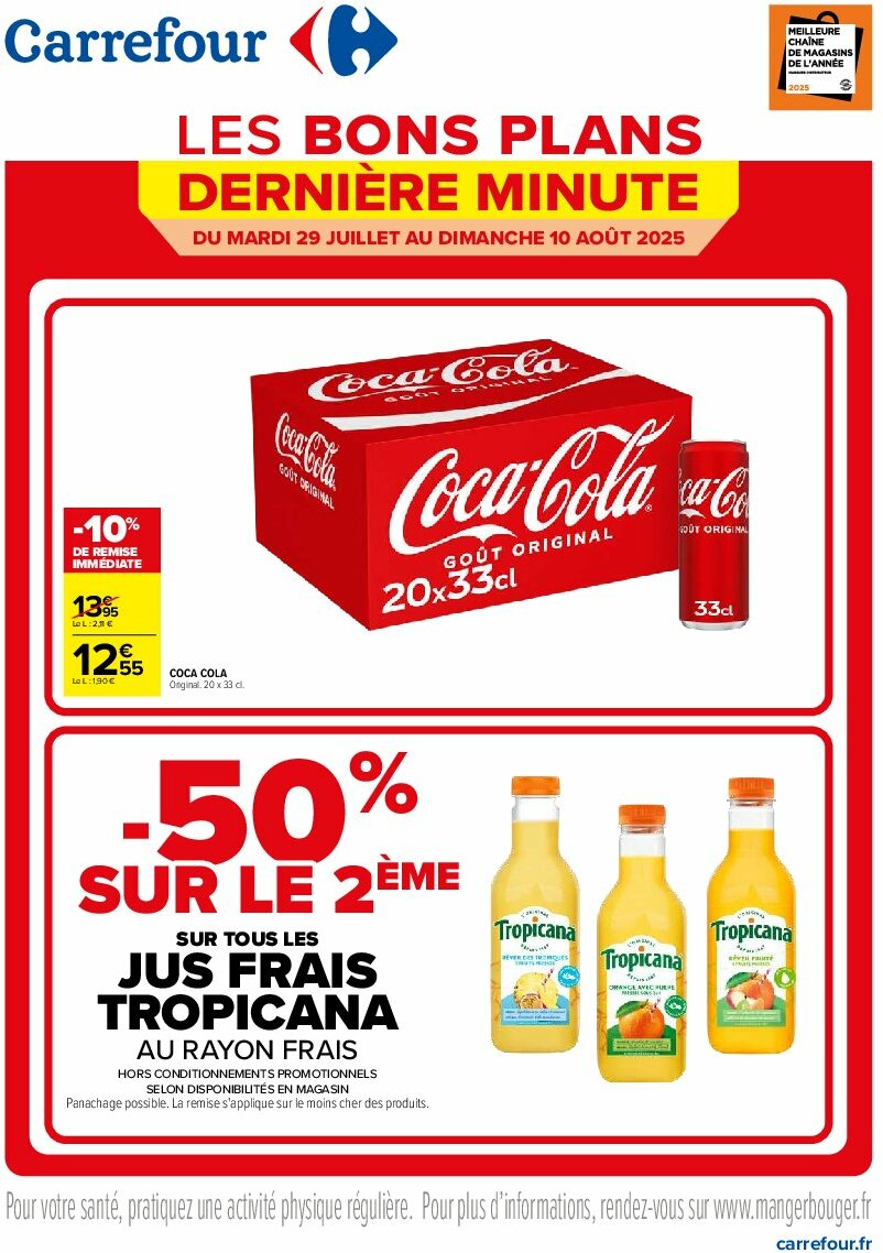Catalogue Carrefour - Les Bons Plans Derniére Minute valable du 29/07 au 10/08