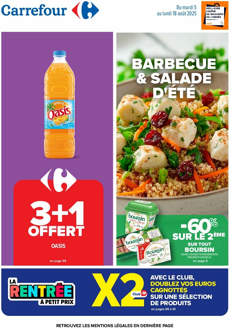 Catalogue Carrefour valable du 05/08 au 18/08