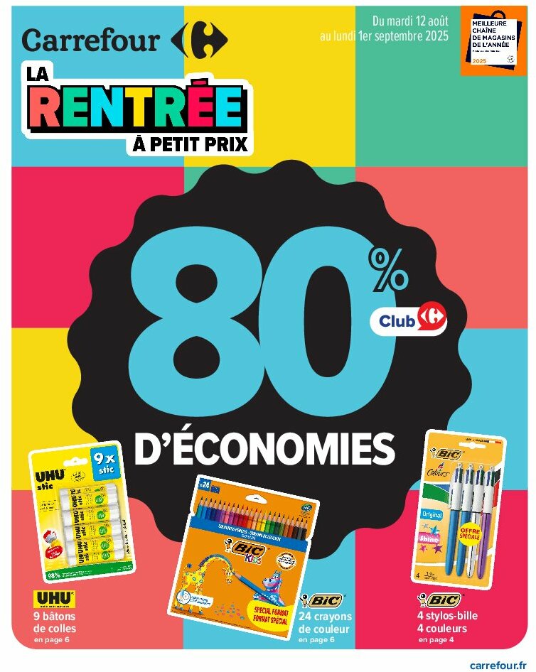 Catalogue Carrefour - 80% D'Économies valable du 12/08 au 01/09