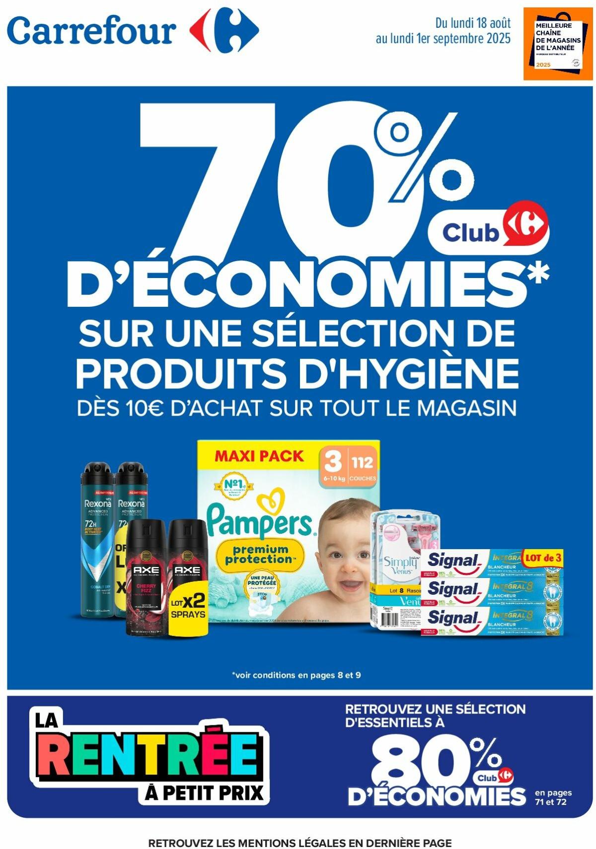 Catalogue Carrefour valable du 18/08 au 01/09
