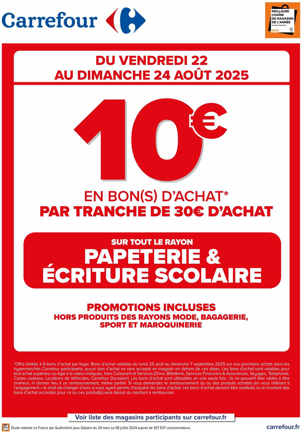 Catalogue Carrefour valable du 22/08 au 24/08