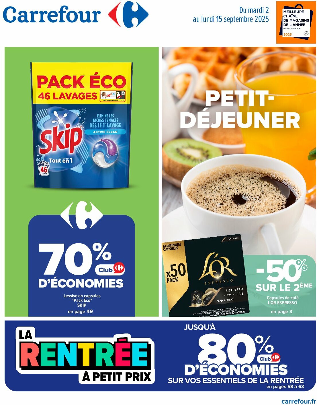 Catalogue Carrefour - Petit déjeuner valable du 02/09 au 15/09