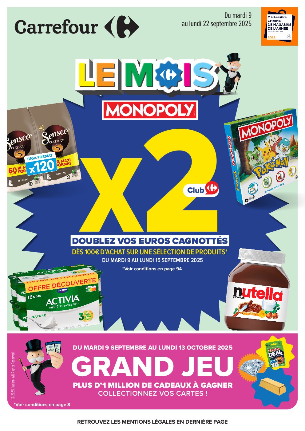 Catalogue Carrefour - Le mois Monopoly valable du 09/09 au 22/09