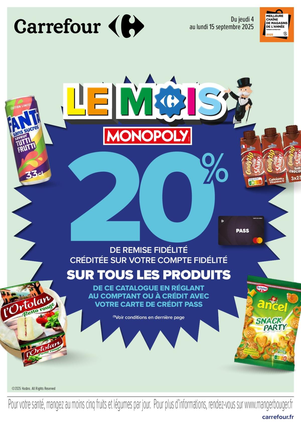 Catalogue Carrefour - Offre exclusive Clients pass valable du 04/09 au 15/09