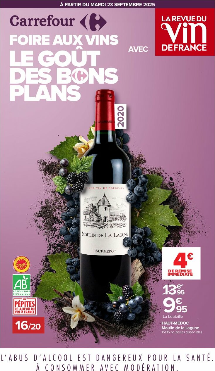 Catalogue Carrefour - Foire aux vins D'Automne valable du 23/09 au 06/10