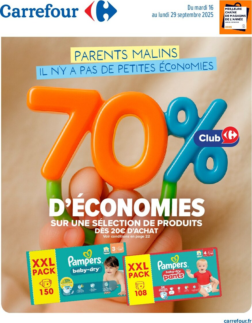 Catalogue Carrefour - Prents malins il N’y a pas de petites éconimies valable du 16/09 au 29/09