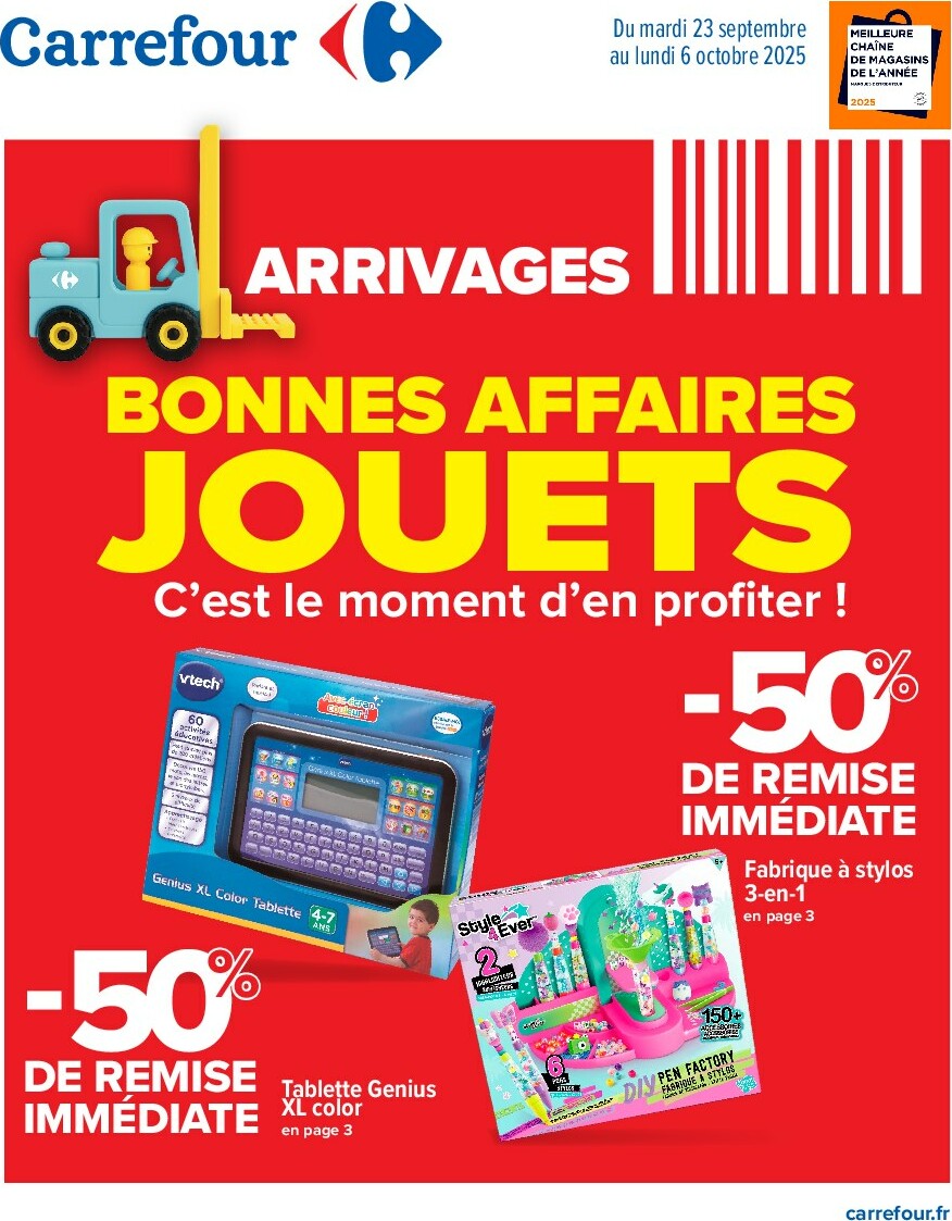 Catalogue Carrefour - Bonnes Affaires Jouets valable du 23/09 au 06/10