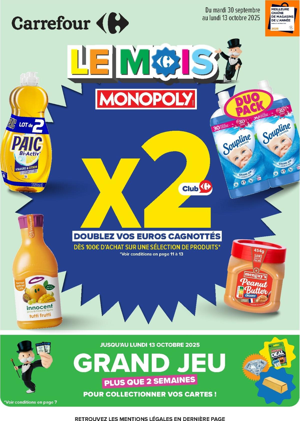 Catalogue Carrefour - Le mois Monopoly valable du 30/09 au 13/10