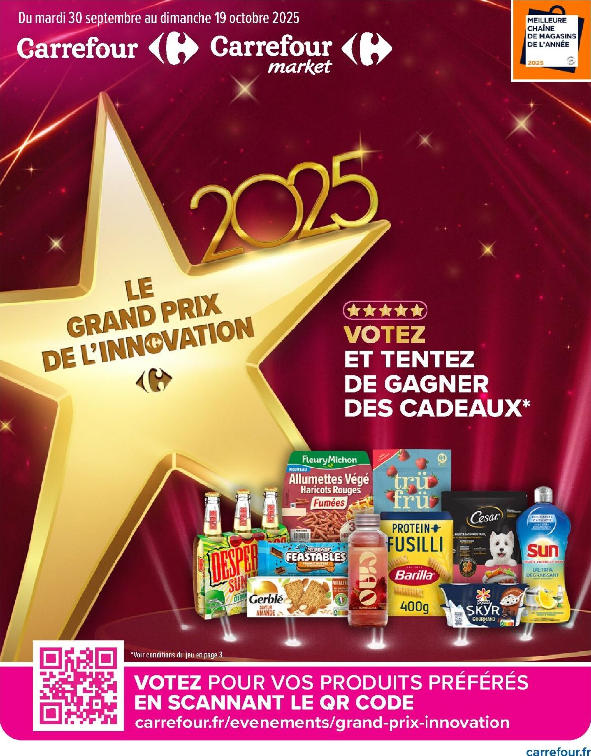 Catalogue Carrefour - Le grand prix de l'innovation valable du 30/09 au 19/10