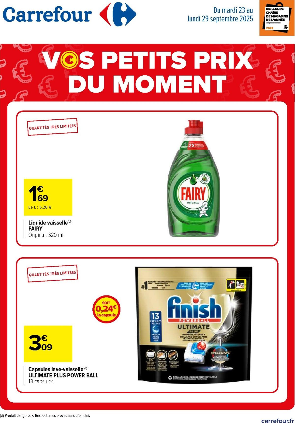 Catalogue Carrefour - Vos petits prix du moment valable du 23/09 au 29/09