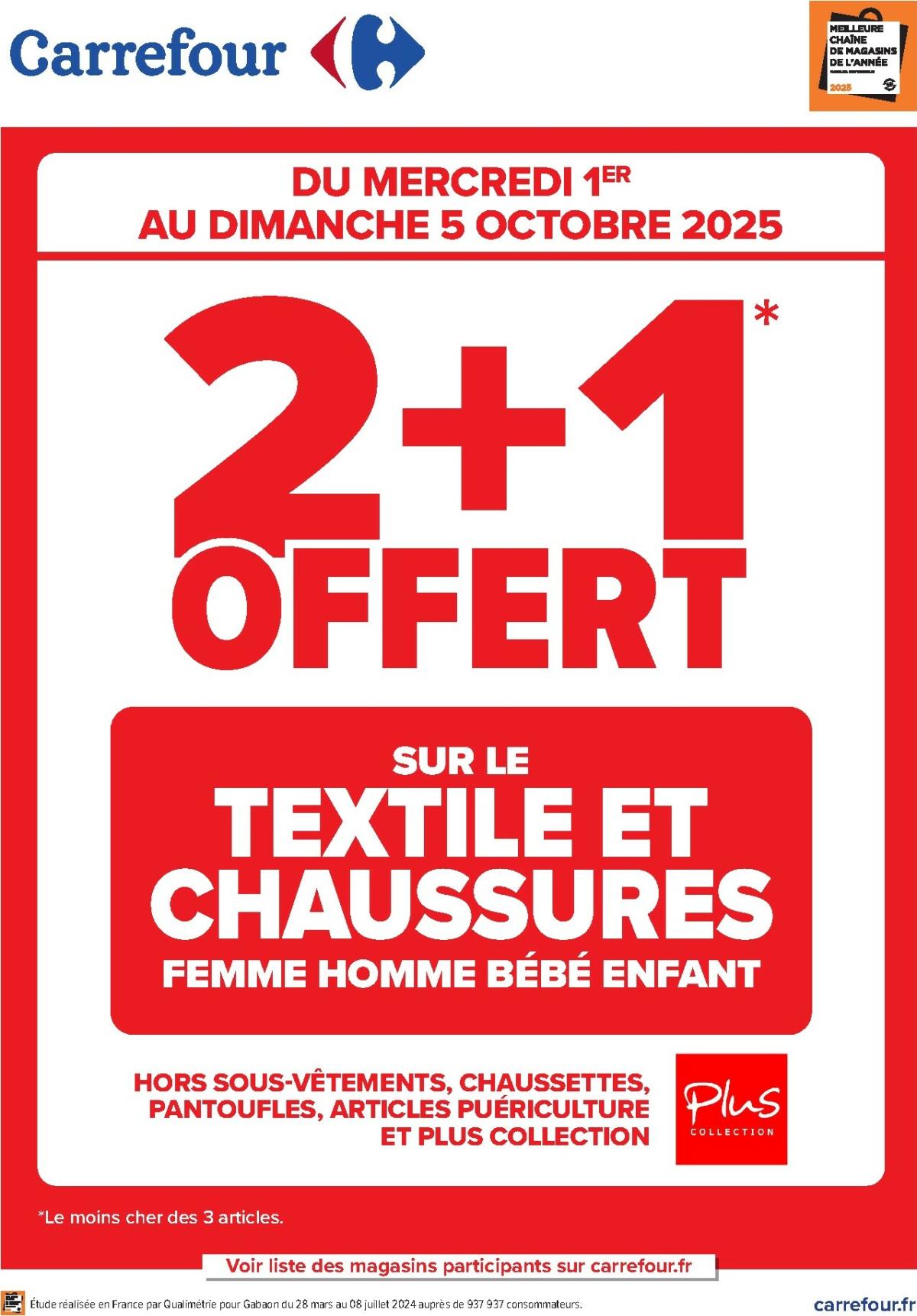 Catalogue Carrefour - Textile valable du 01/10 au 05/10