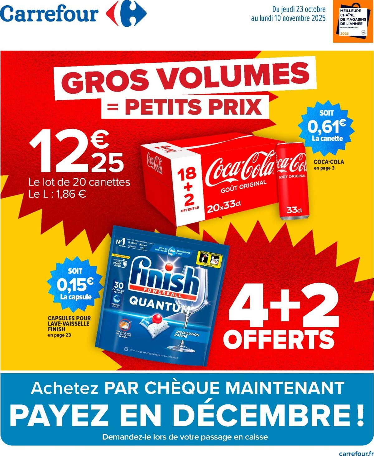 Catalogue Carrefour - Gros volumes, petits prix valable du 23/10 au 10/11
