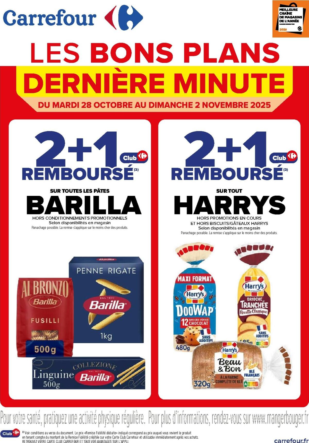 Catalogue Carrefour - Les Bons Plans Derniére Minute valable du 28/10 au 02/11