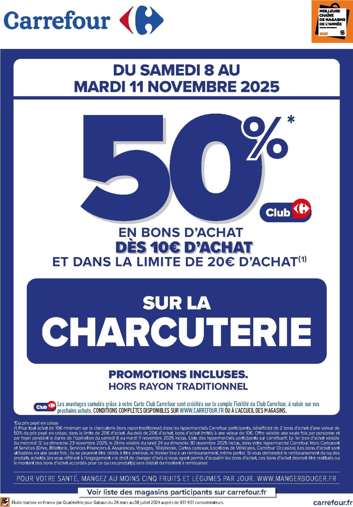 Catalogue Carrefour - Sur la Charcuterie valable du 08/11 au 11/11