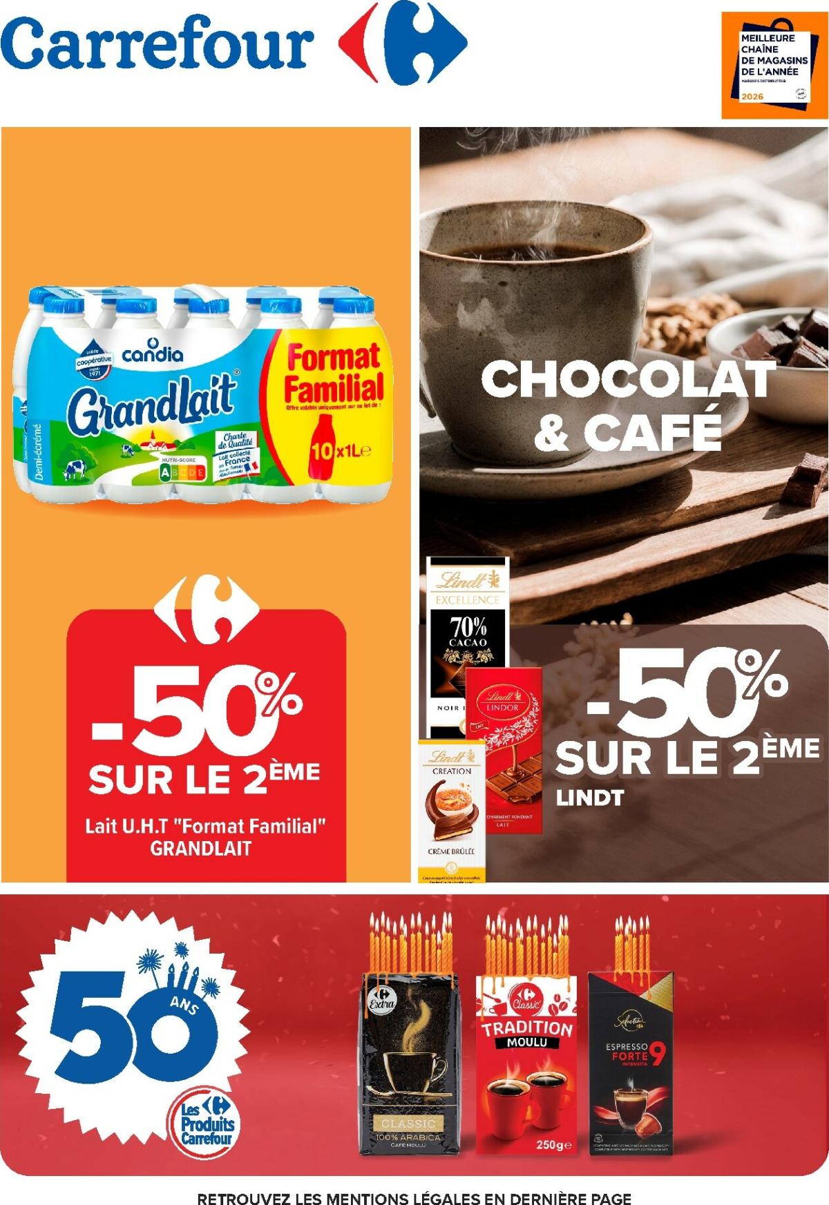 Catalogue Carrefour - Chocolat et Café valable du 06/01 au 19/01