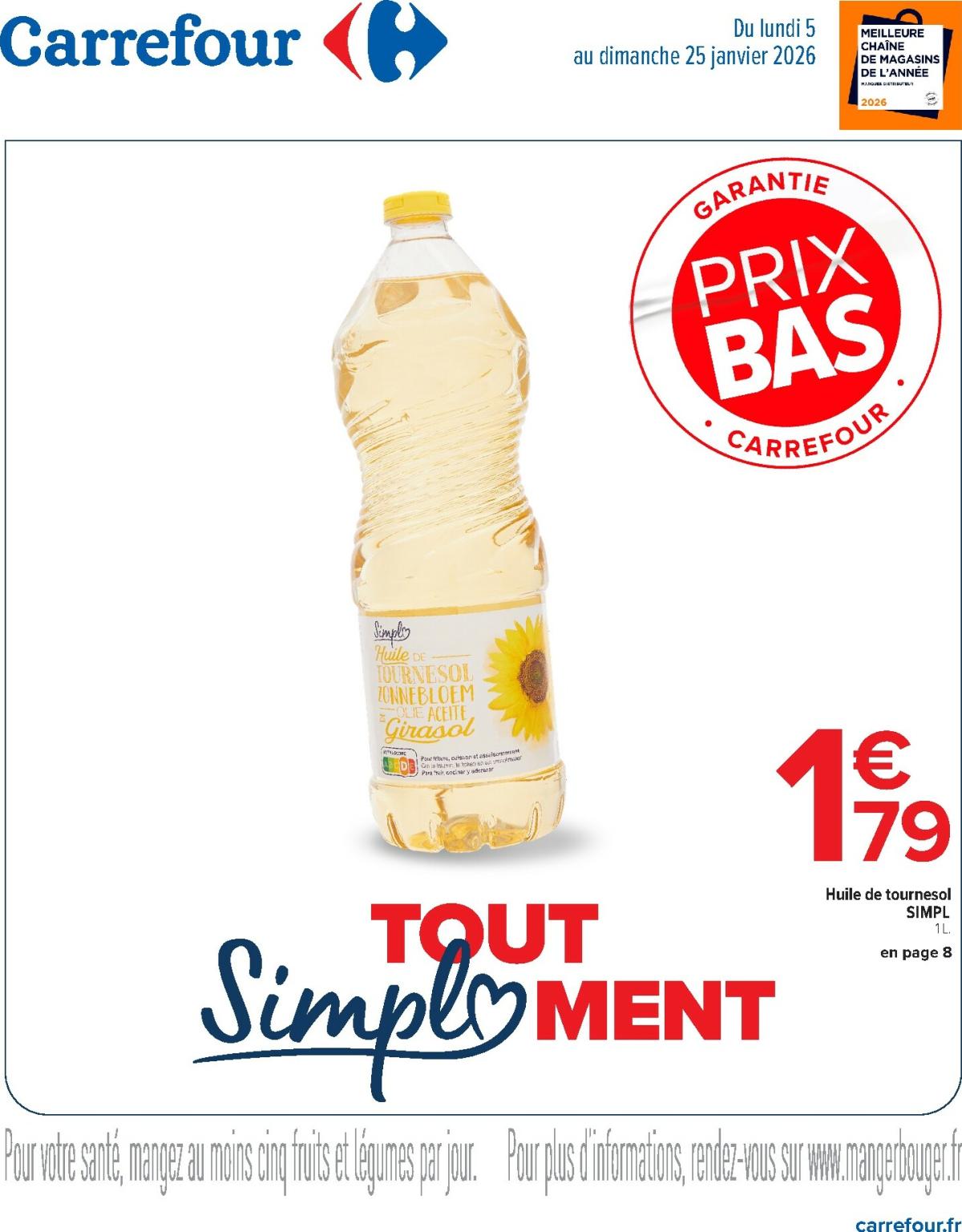 Catalogue Carrefour - Tout Simplement valable du 05/01 au 25/01