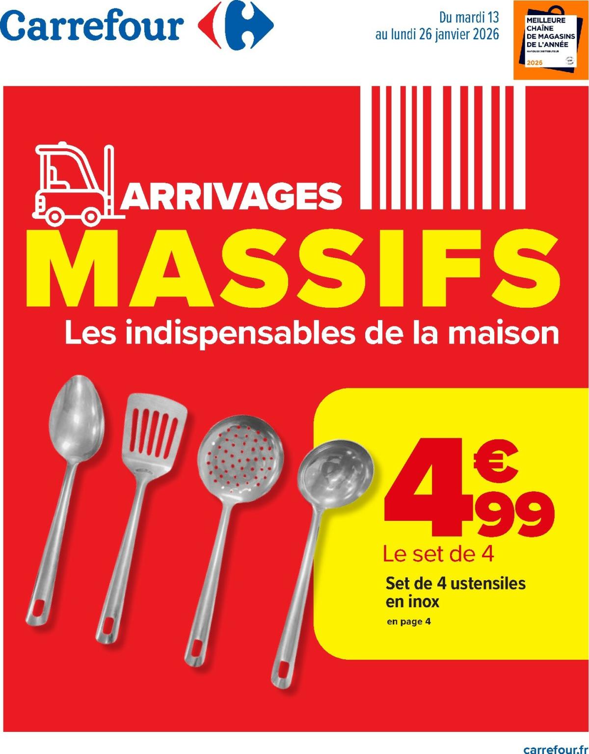 Catalogue Carrefour - Arrivages Massifs valable du 13/01 au 26/01