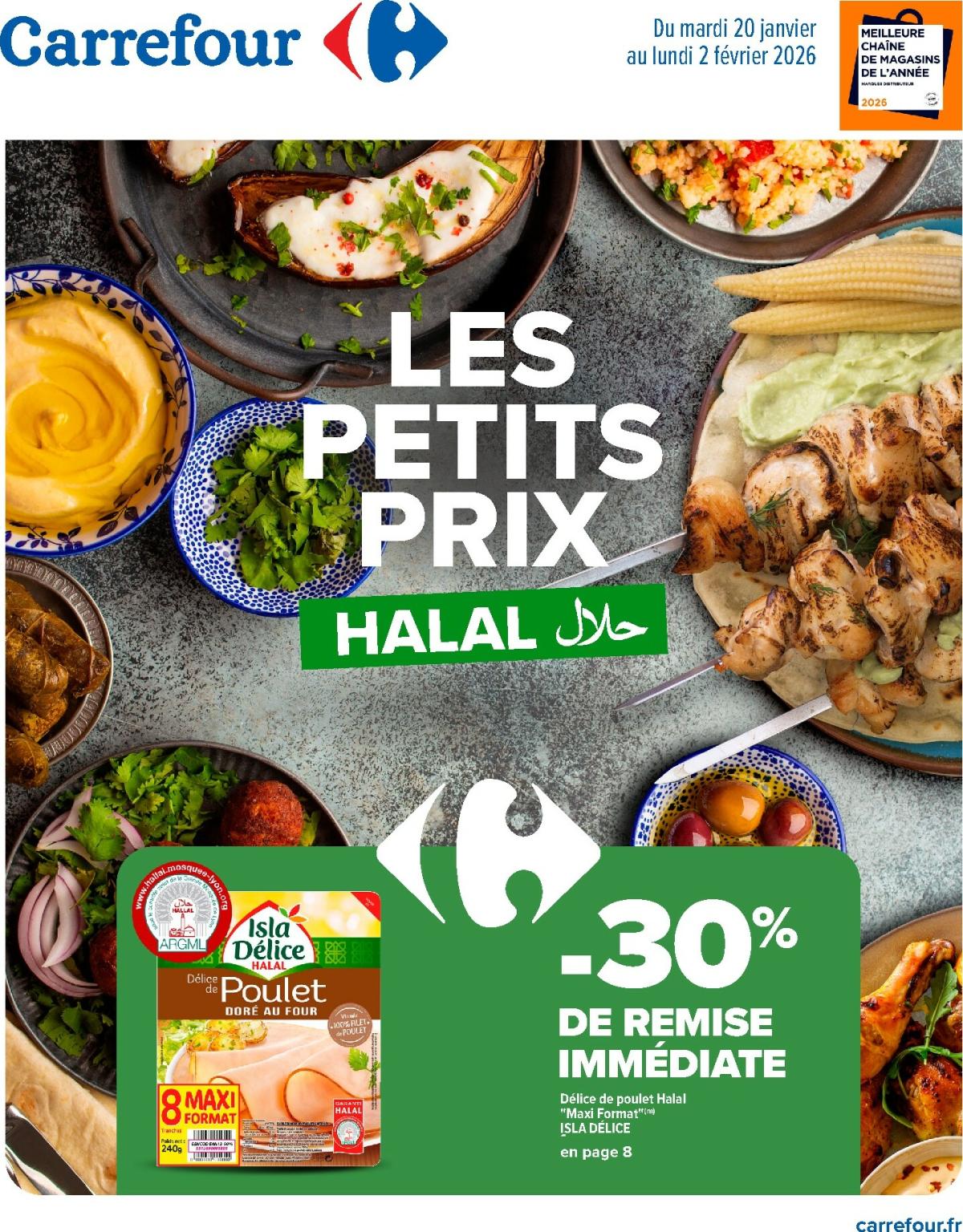 Catalogue Carrefour - Les Petits Prix Halal valable du 20/01 au 02/02