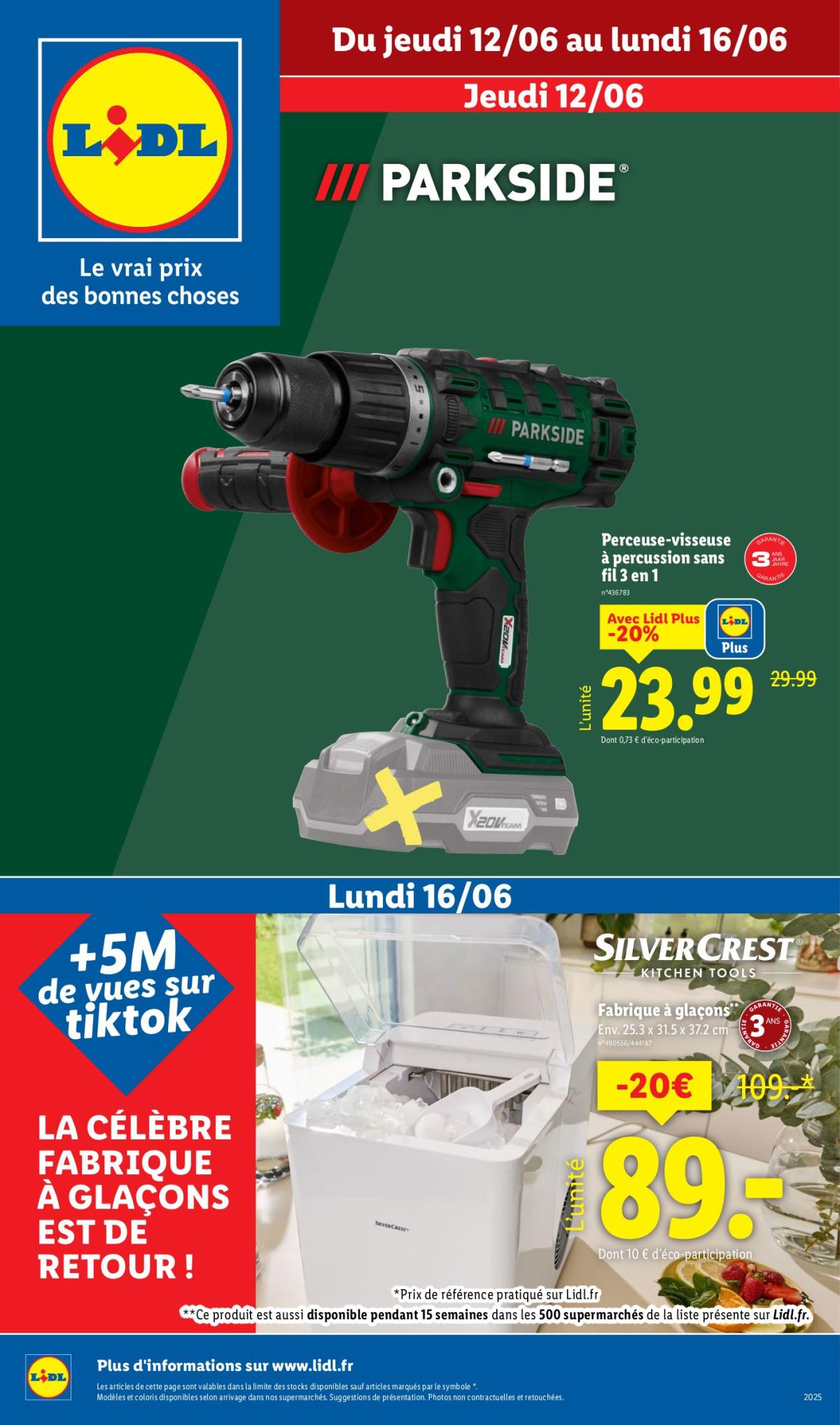 Catalogue Lidl - Les bonnes affaires de la semaine valable du 12/06 au 16/06