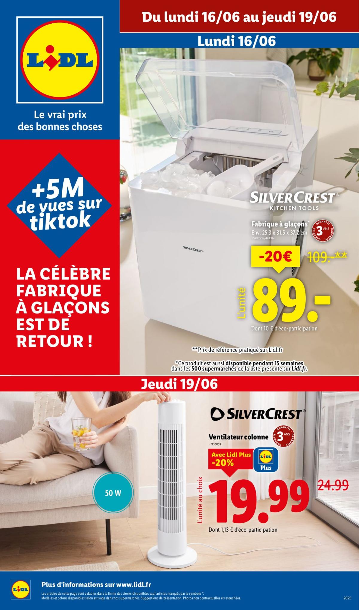 Catalogue Lidl - Les bonnes affaires de la semaine valable du 16/06 au 19/06