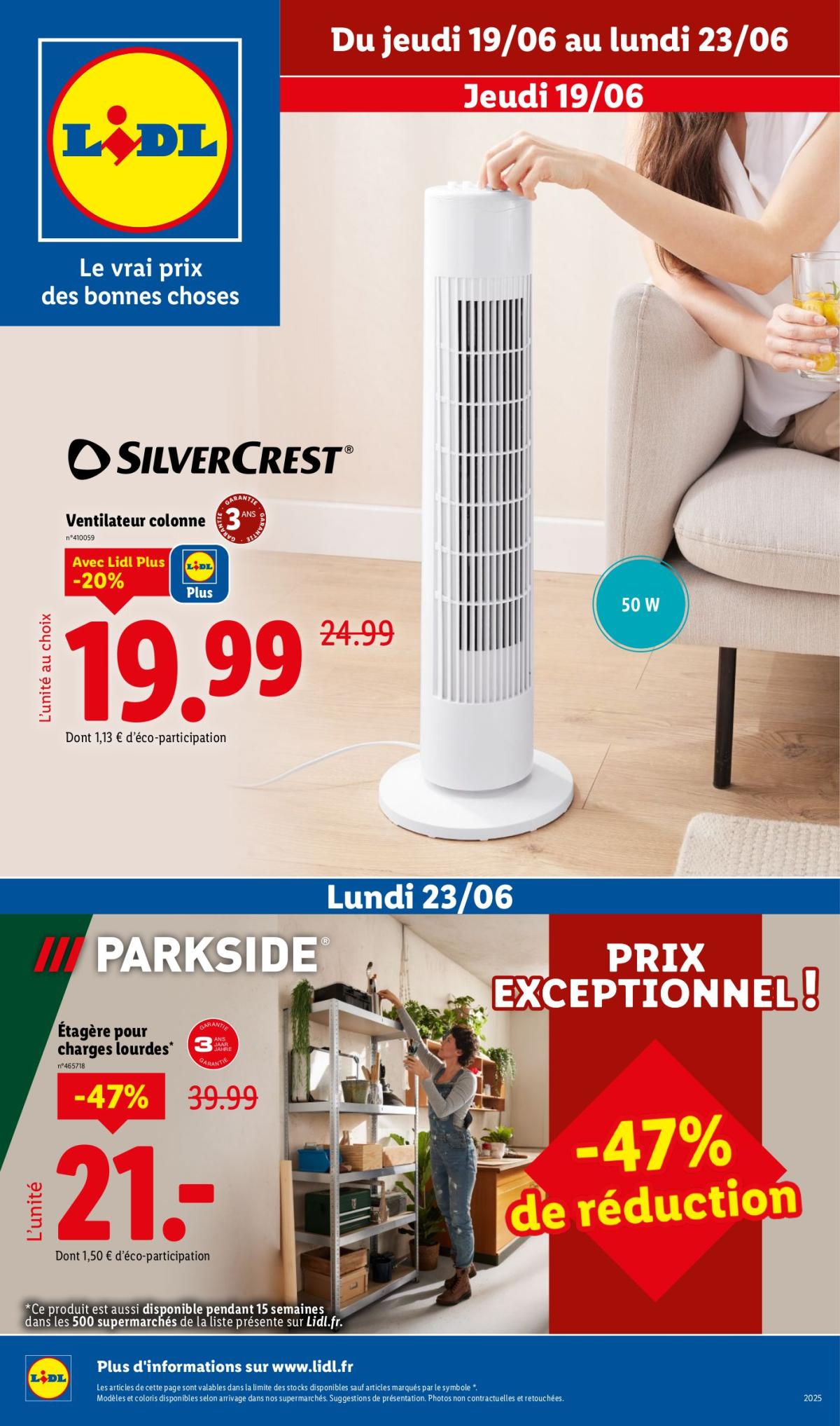 Catalogue Lidl - Les bonnes affaires de la semaine valable du 19/06 au 23/06