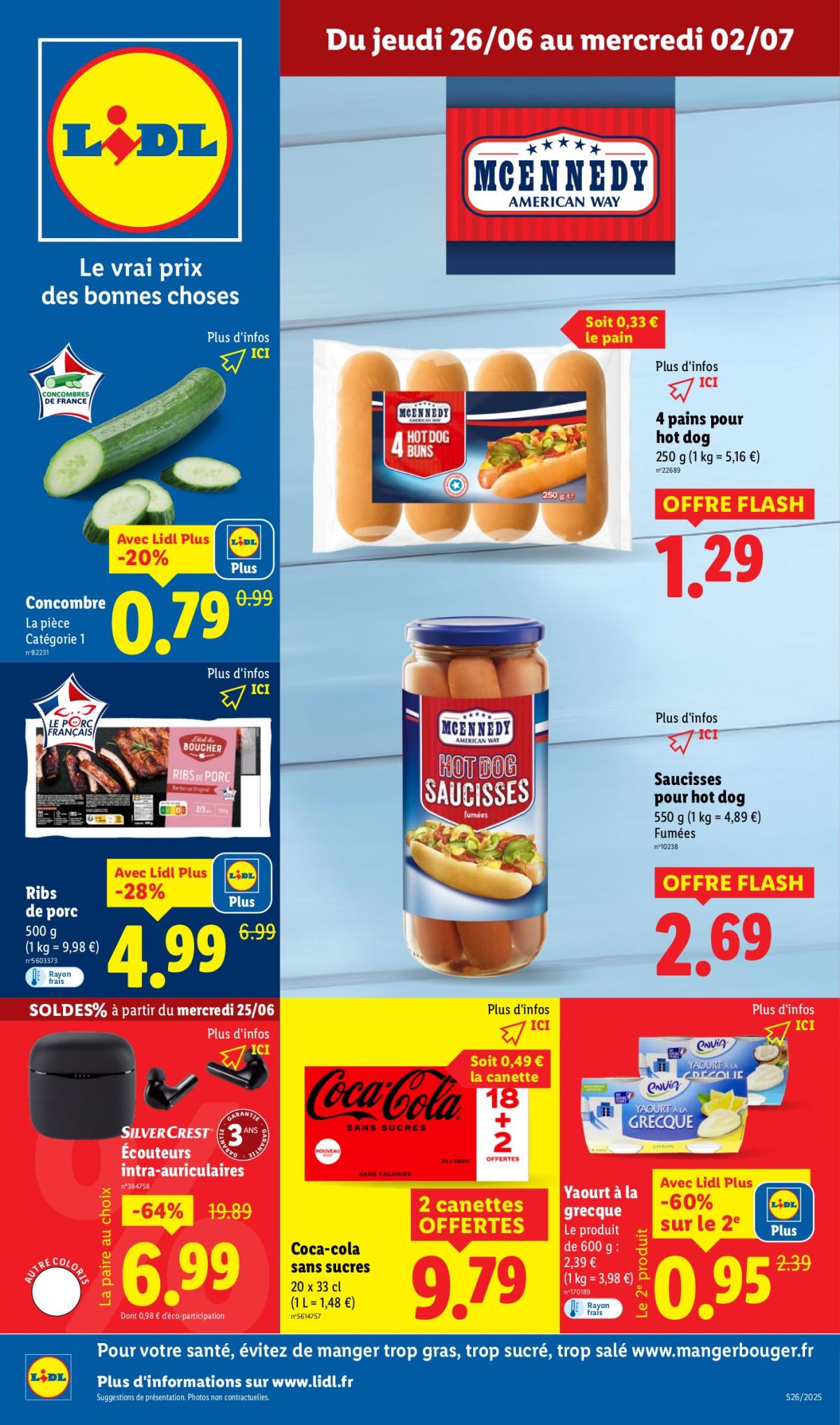 Catalogue Lidl - Les promos de la semaine valable du 26/06 au 02/07