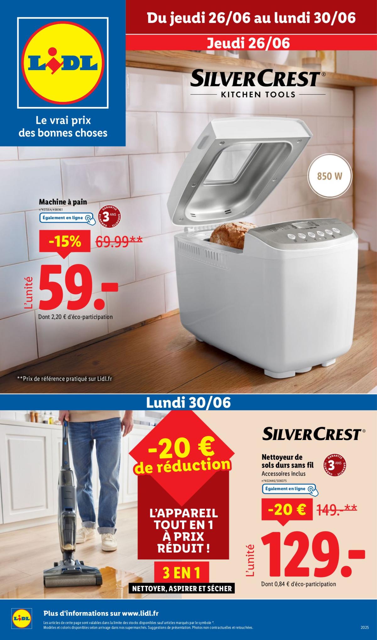 Catalogue Lidl - Les bonnes affaires de la semaine valable du 26/06 au 30/06