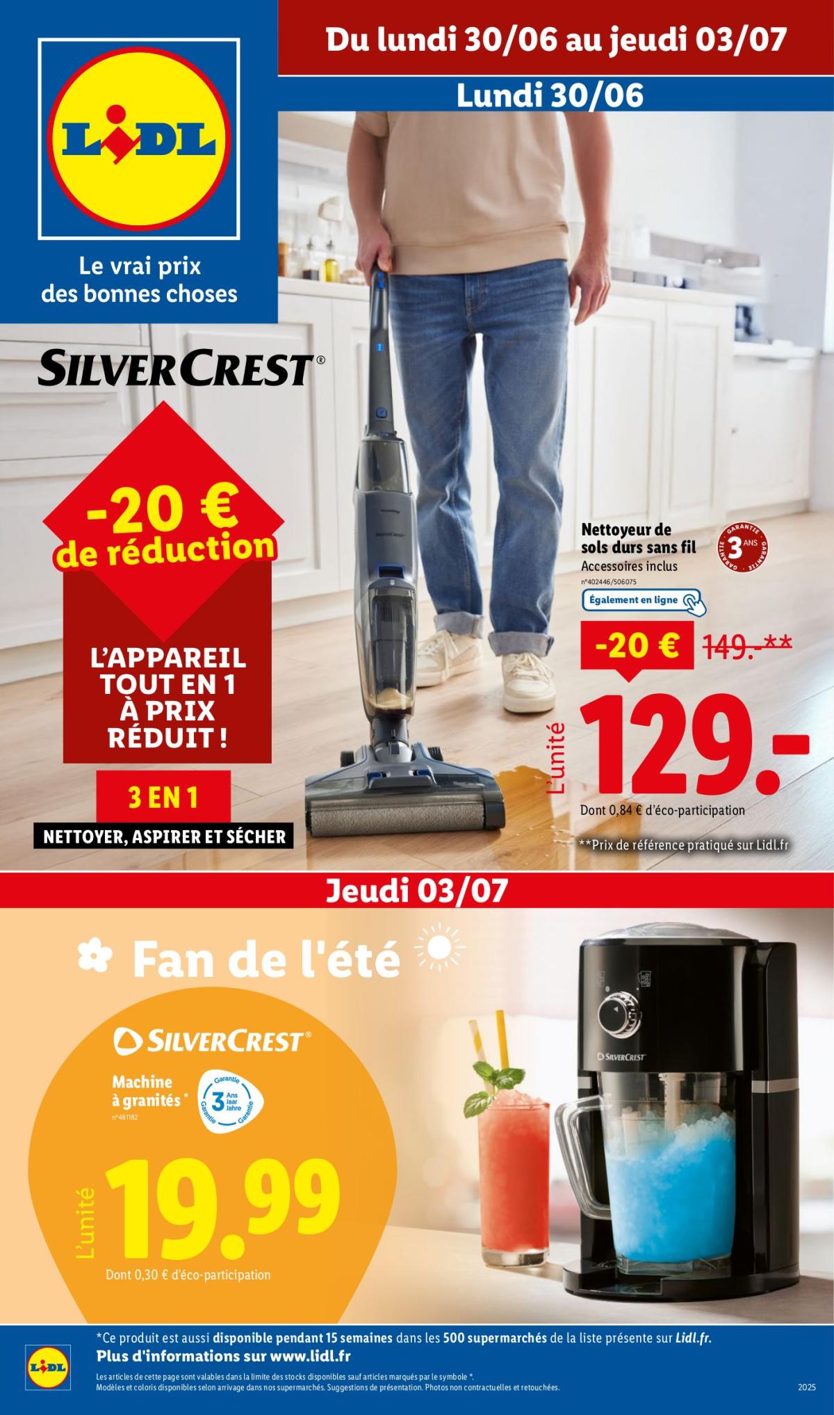 Catalogue Lidl - Les bonnes affaires de la semaine valable du 30/06 au 03/07
