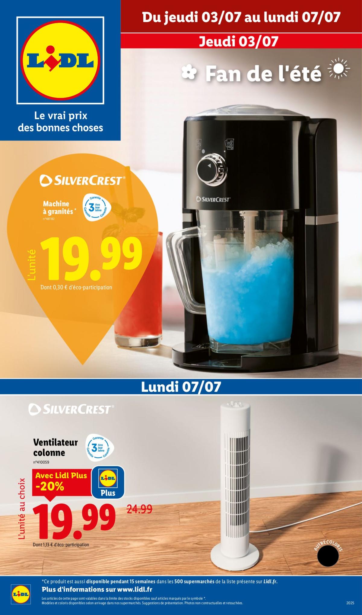 Catalogue Lidl - Les bonnes affaires de la semaine valable du 03/07 au 07/07