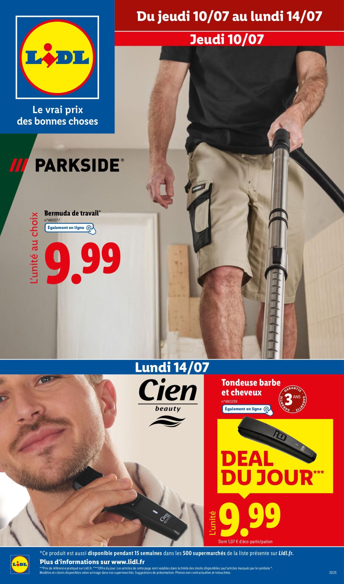 Catalogue Lidl - Les bonnes affaires de la semaine valable du 10/07 au 14/07