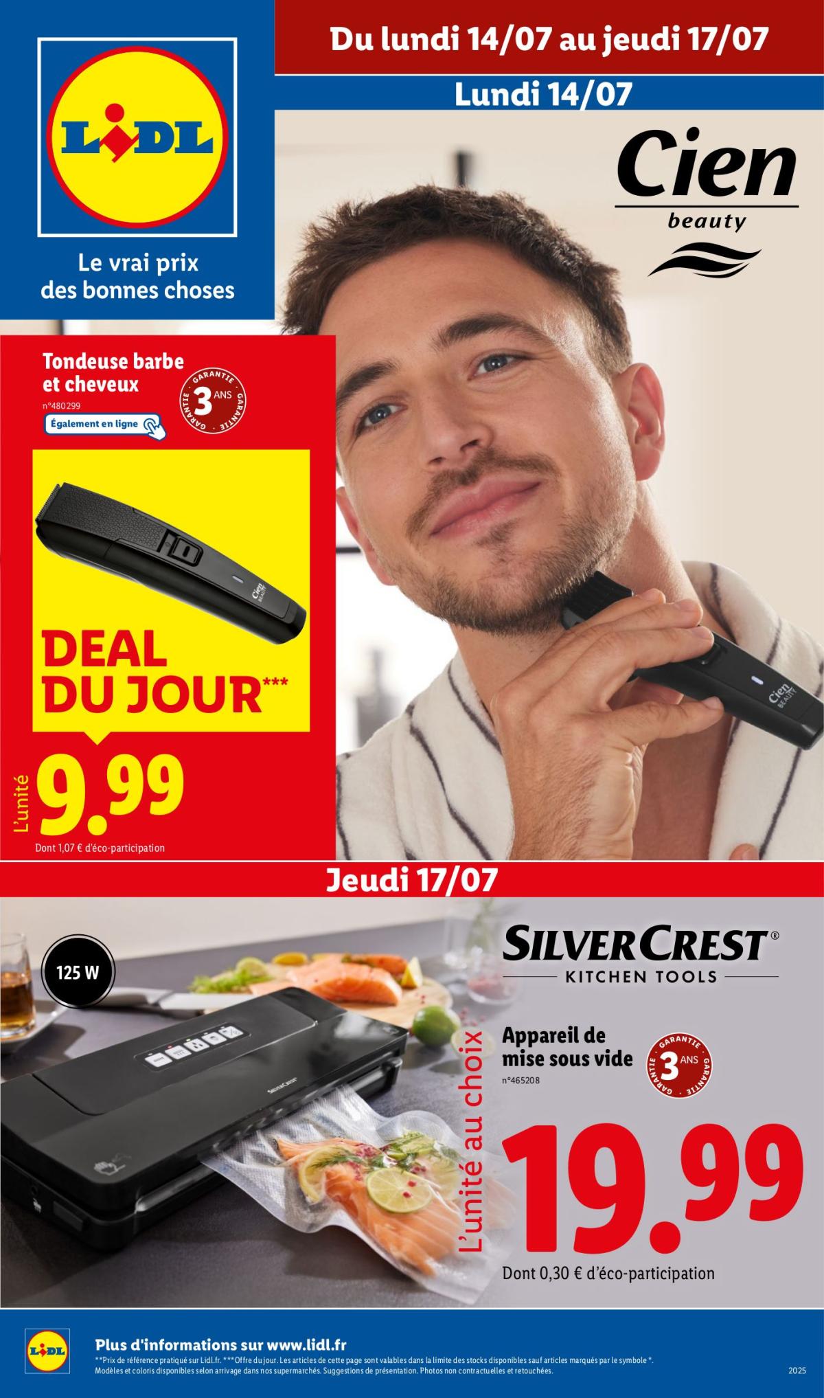 Catalogue Lidl - Les bonnes affaires de la semaine valable du 14/07 au 17/07